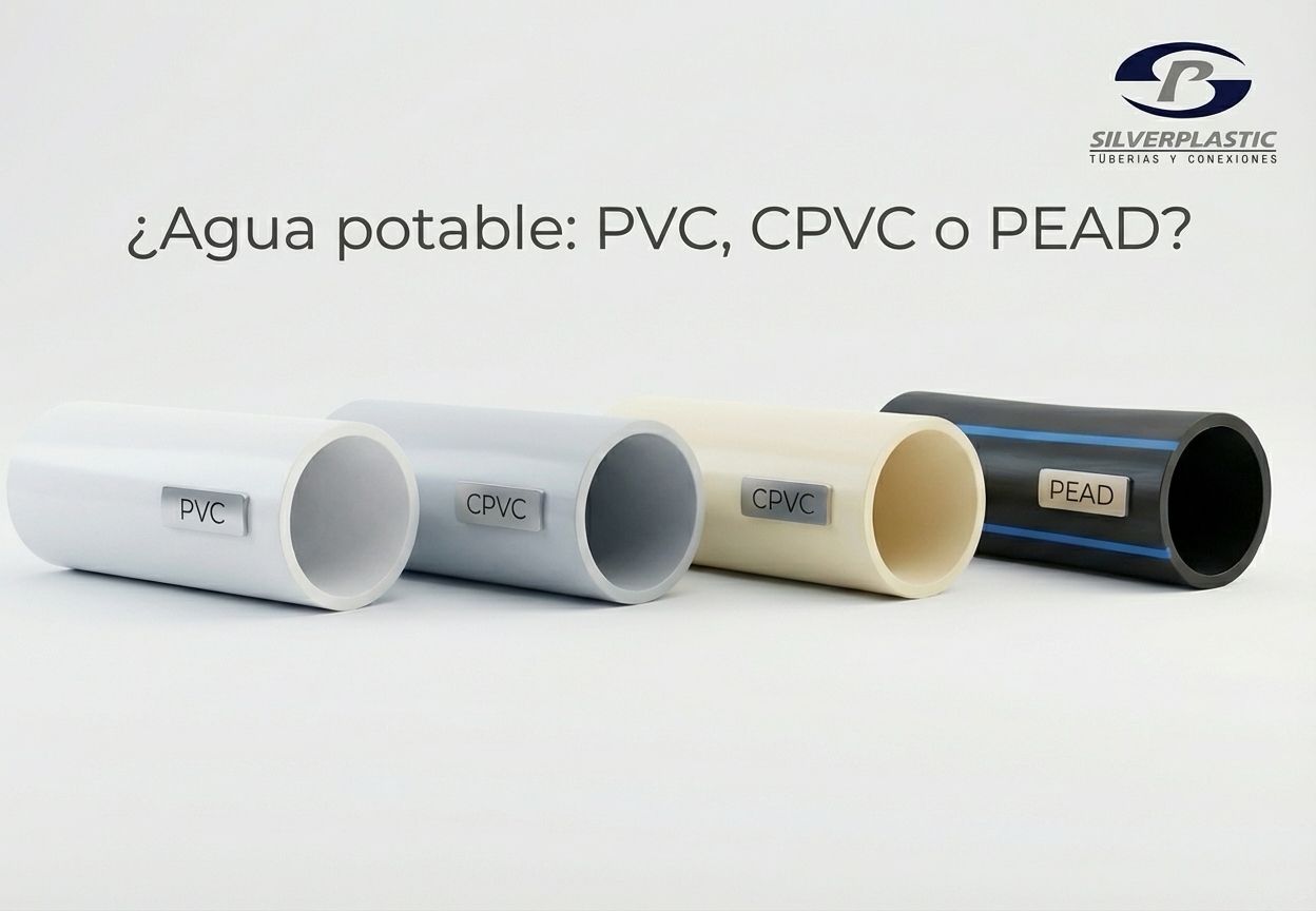 Cómo elegir la tubería adecuada para agua potable en México: PVC, CPVC o PEAD