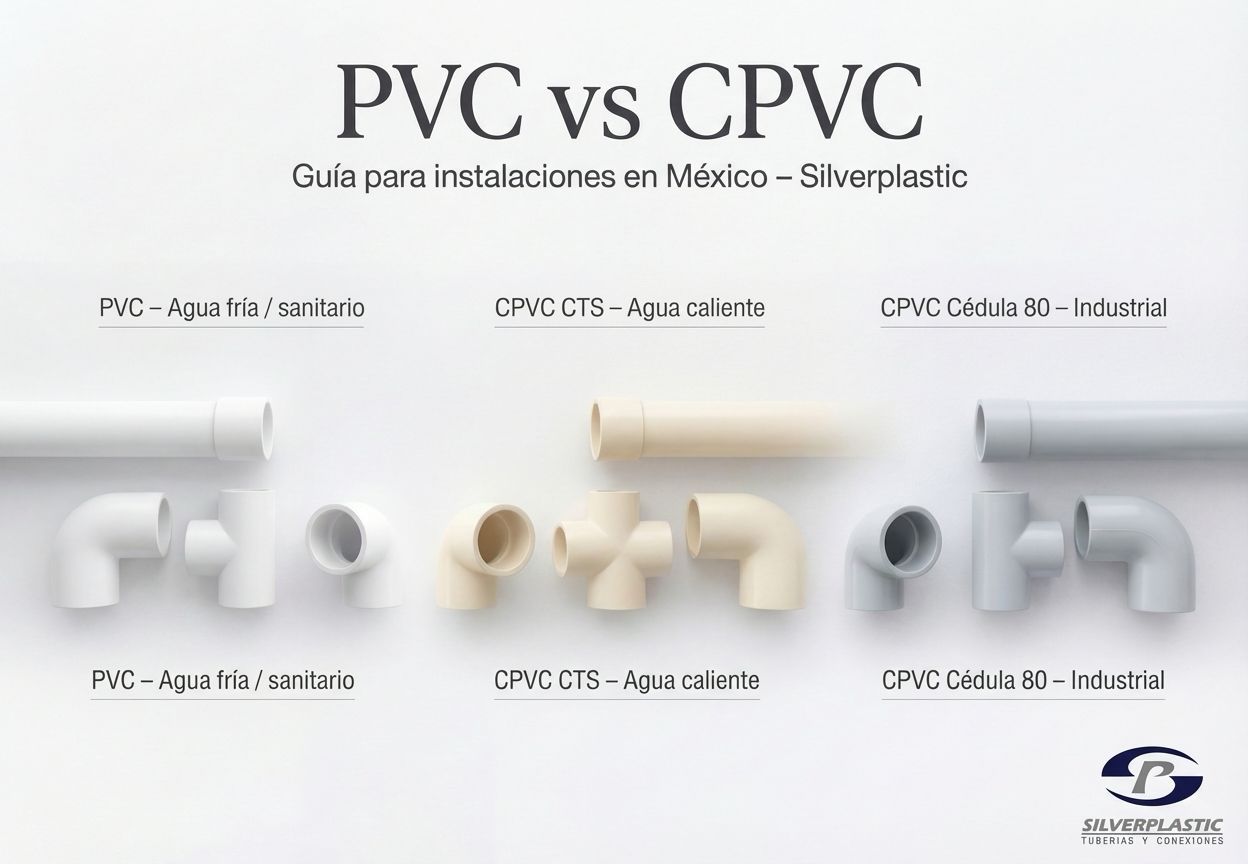PVC vs CPVC: diferencias, usos y cómo elegir la tubería correcta en México